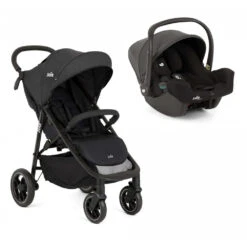 Joie Pack Duo Poussette Litetrax S Shale + Siège Auto I-snug 2 Shale